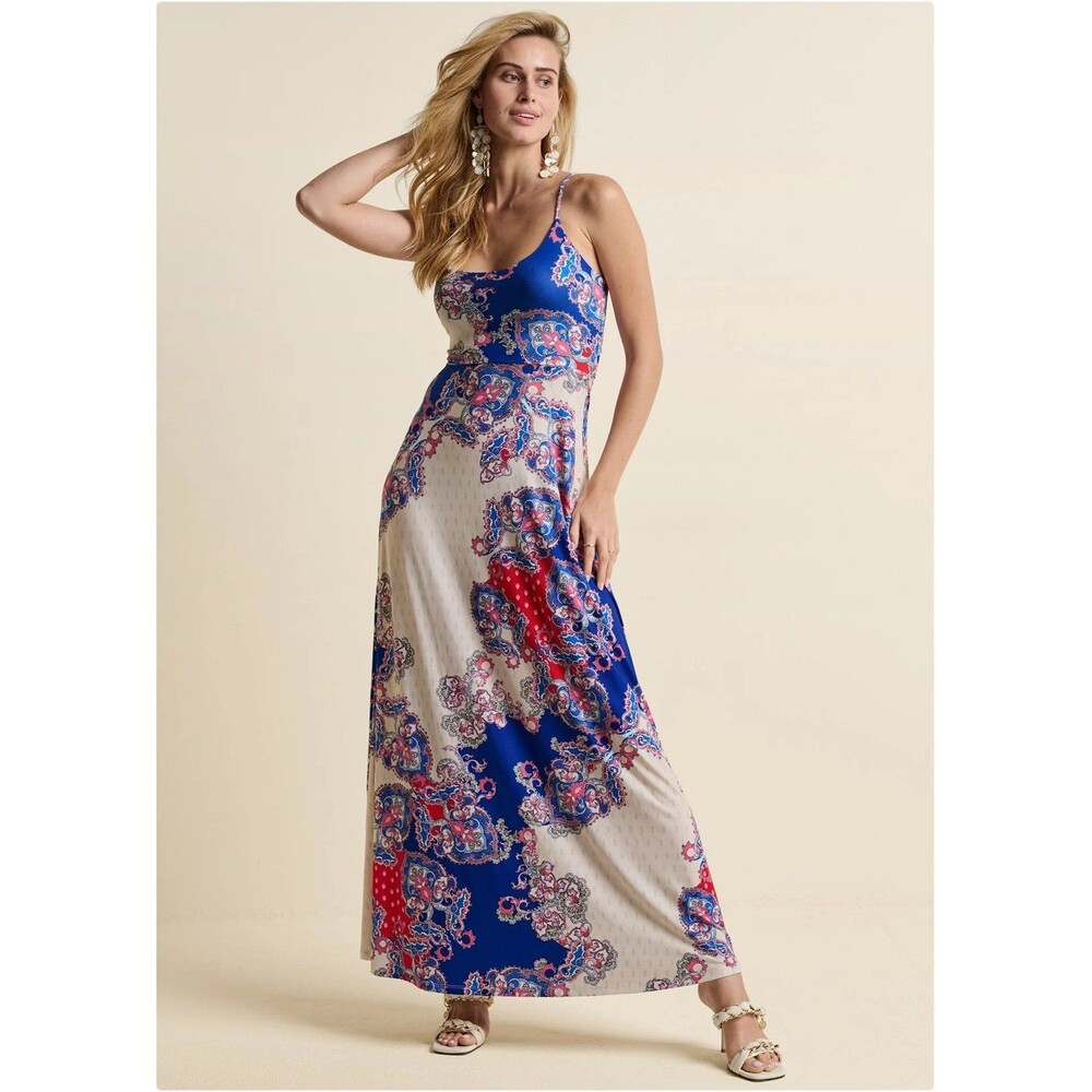 Venus paisley maxi dress size large NWOT